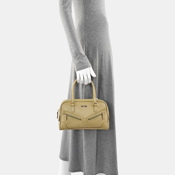 Calfskin Top Handle Bag Beige