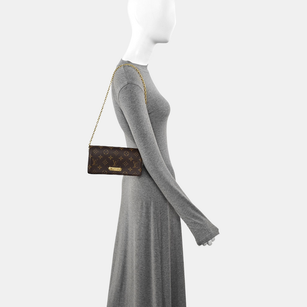 Lily Monogram Coated Canvas Brown