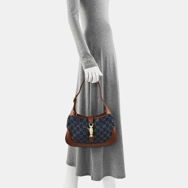 Jackie 1961 Small Monogram Denim Blue