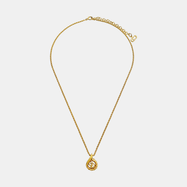 Twist Round Metal Gold Necklace