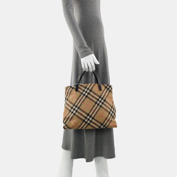 Fabric Top Handle Bag Multicolor