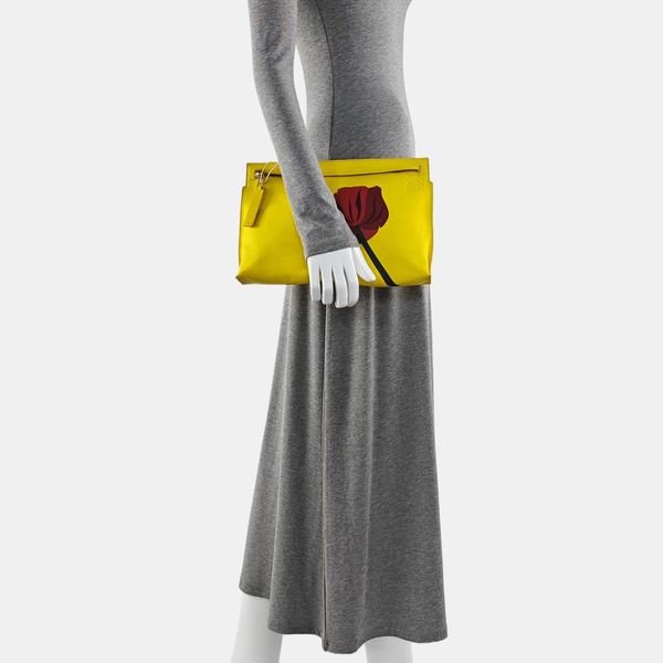 T Pouch Calfskin Yellow