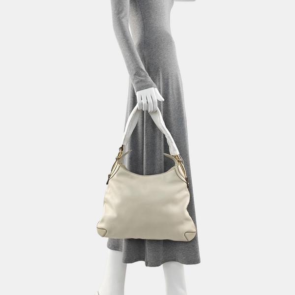 Calfskin Shoulder Bag White