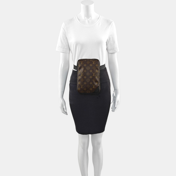 UTILITY SIDE Monogram Coated Canvas Brown