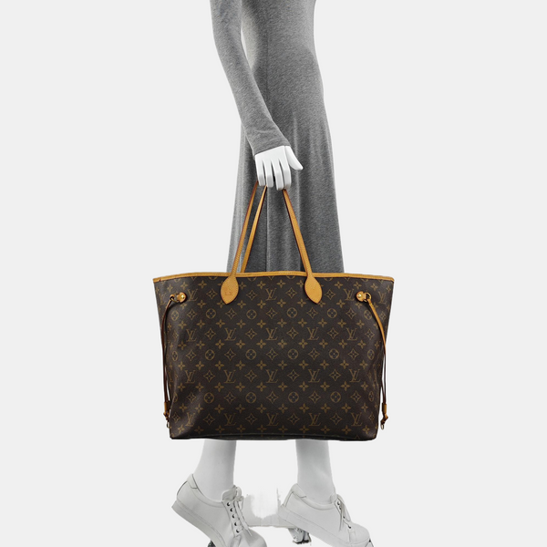 NEVERFULL GM Monogram Coated Canvas Brown