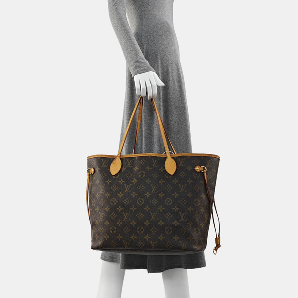 NEVERFULL MM Monogram Coated Canvas Brown