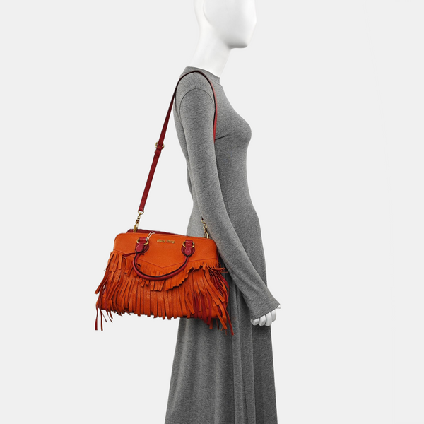 Leather Shoulder Bag Orange