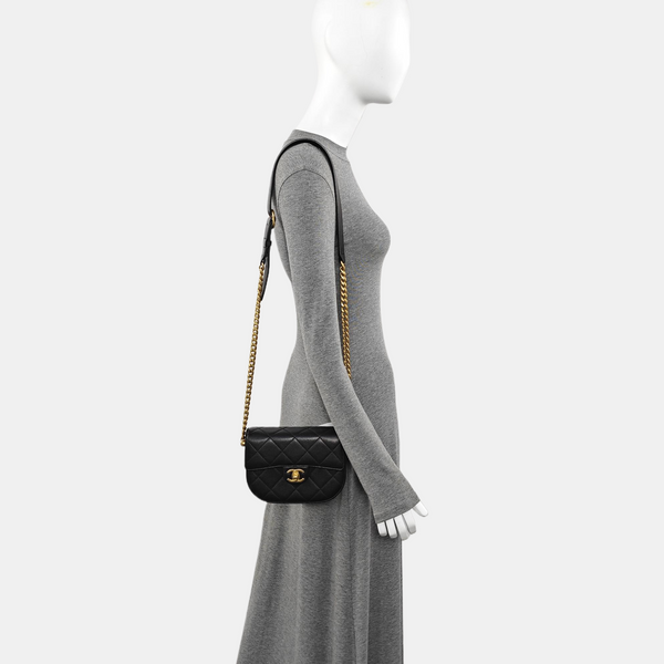 Calfskin Crossbody Bag Black