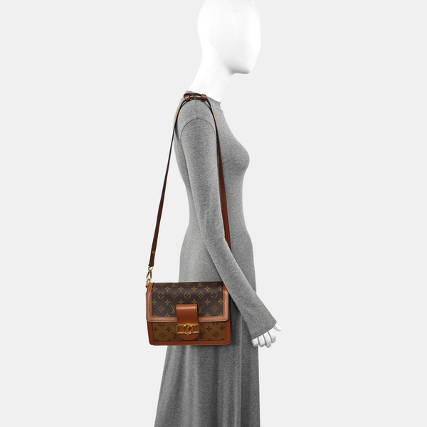 DAUPHINE MM Monogram Coated Canvas Brown