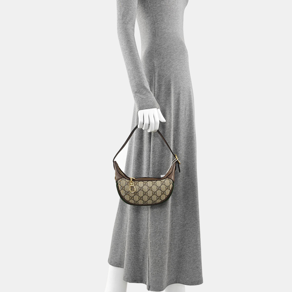 Monogram Coated Canvas Shoulder Bag Gray