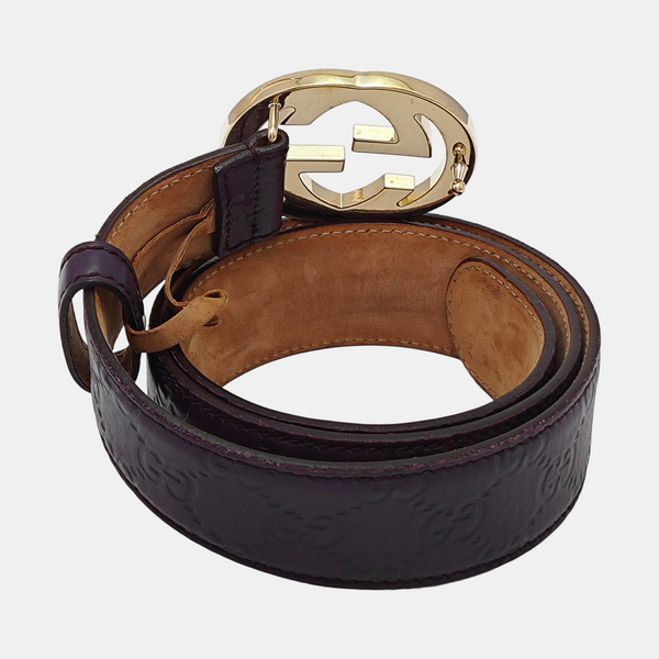 Leather Belt Purple
