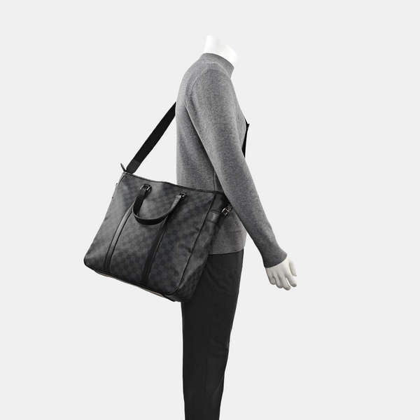 TADAO MM Damier Graphite Coated Canvas Gray