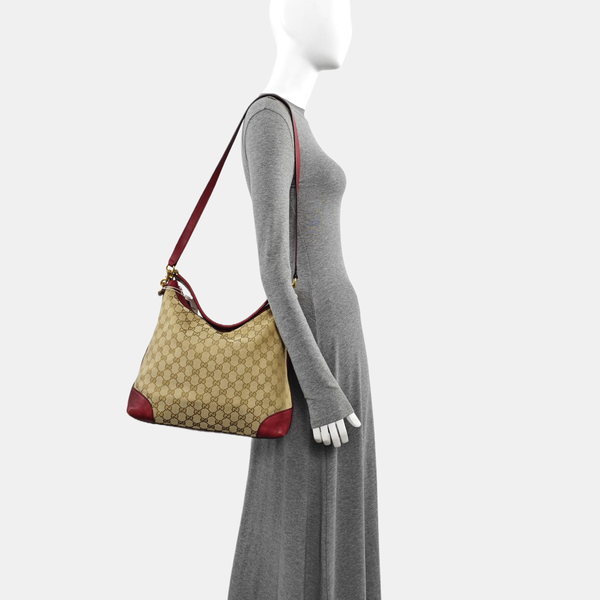 Monogram Canvas Shoulder Bag Beige