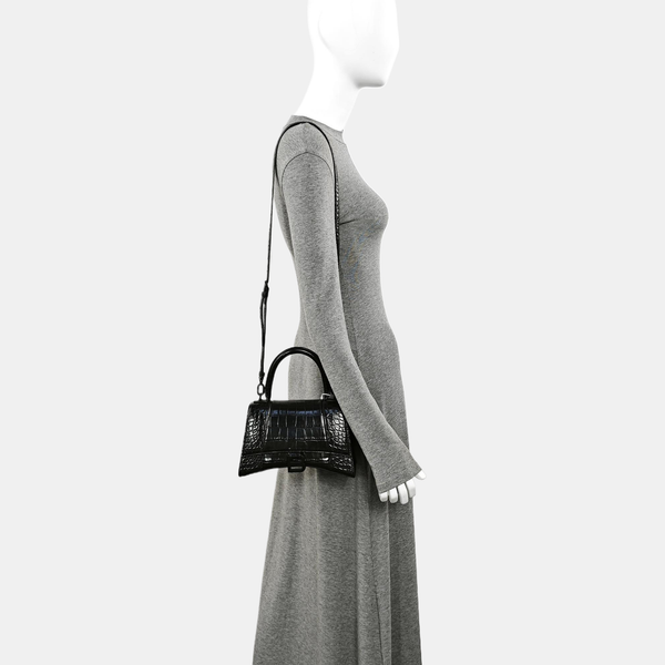 Hourglass S Calfskin Black