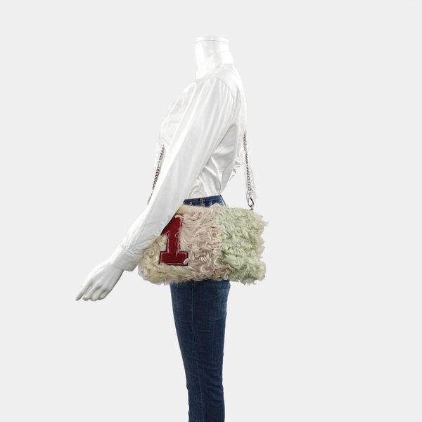 Quilted Fabric Shoulder Bag Multicolor
