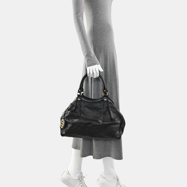 Sukey Monogram Calfskin Black