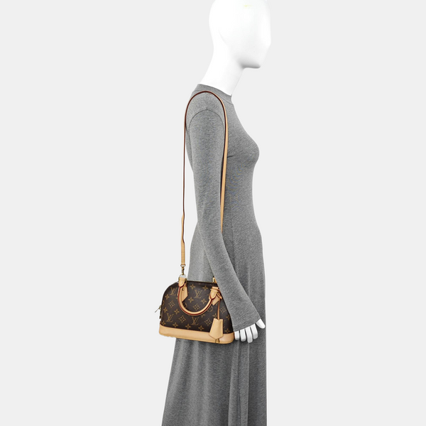 ALMA BB Monogram Coated Canvas Brown