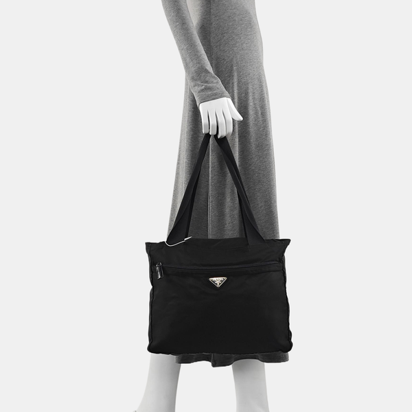 Nylon Tote Bag Black
