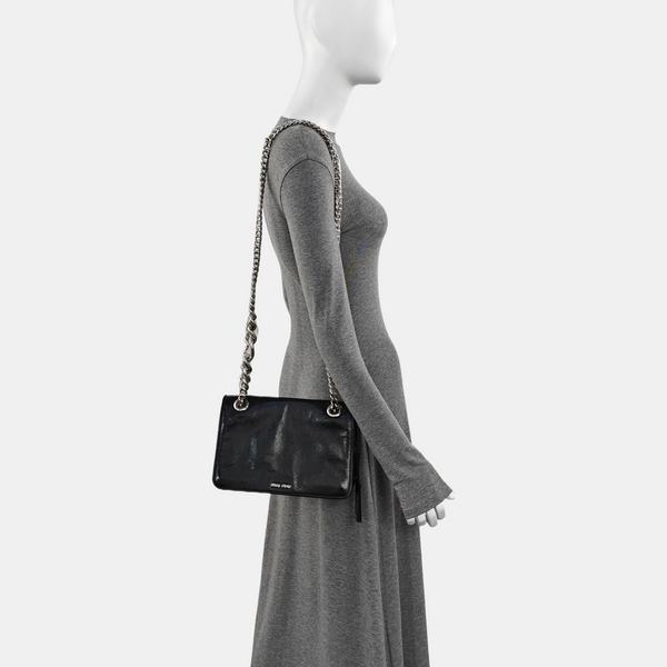 Calfskin Shoulder Bag Black