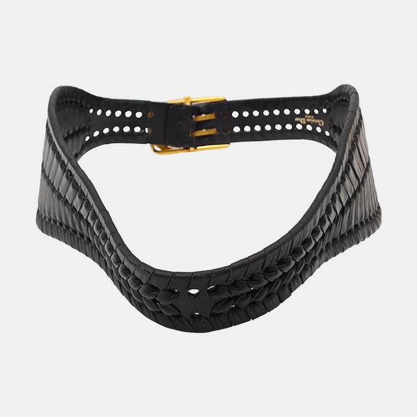 Leather Waist Cincher Black
