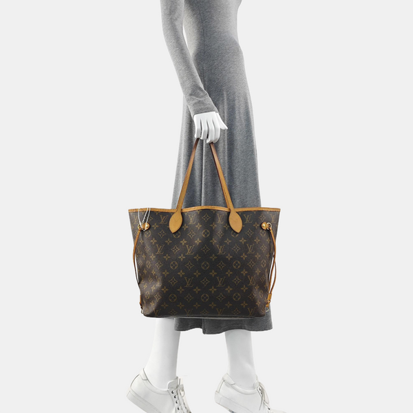 NEVERFULL MM Monogram Coated Canvas Brown