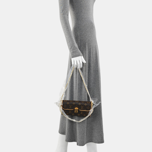 Pochette Camille Monogram Coated Canvas Brown