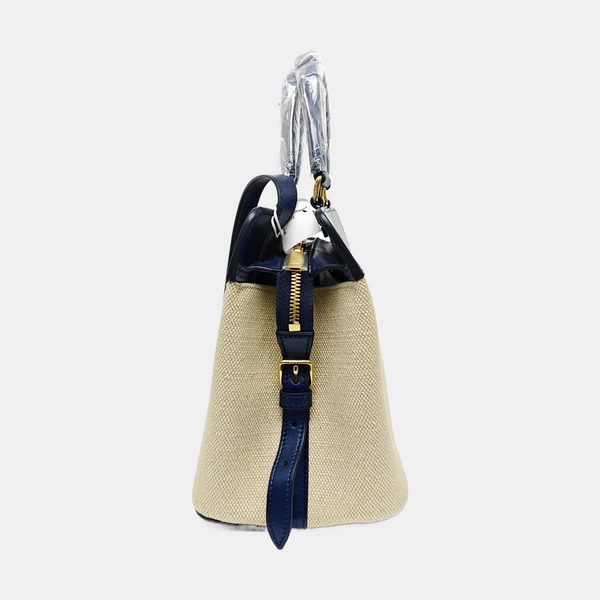 CABAS DE FRANCE Small Canvas White