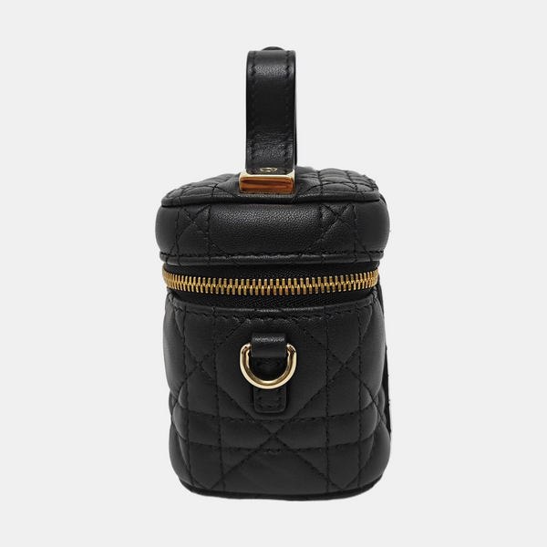 Lady Dior Super Mini Cannage Lambskin Black