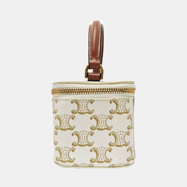 Coated Canvas Shoulder Bag White