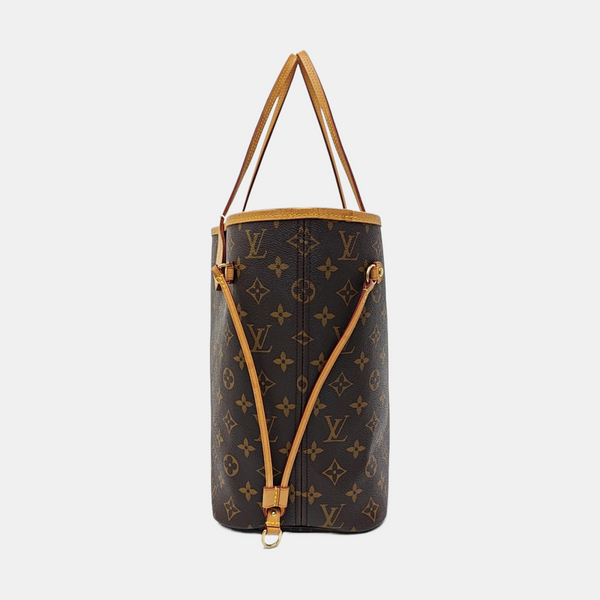 NEVERFULL MM Monogram Coated Canvas Brown