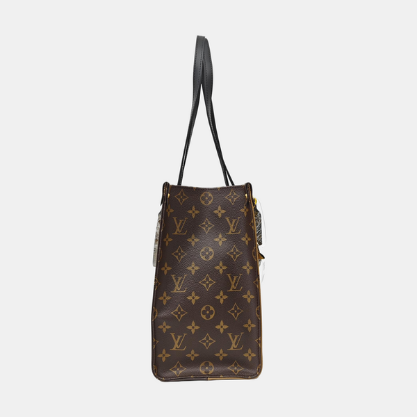 ONTHEGO MM Monogram Coated Canvas Brown