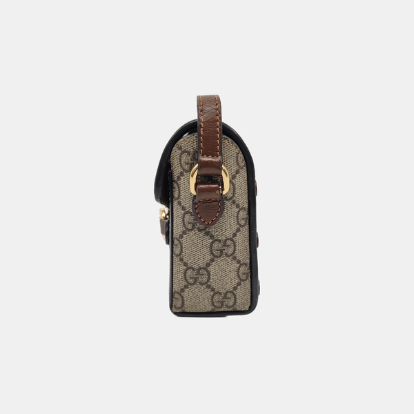 Horsebit 1955 Mini Monogram Coated Canvas Beige