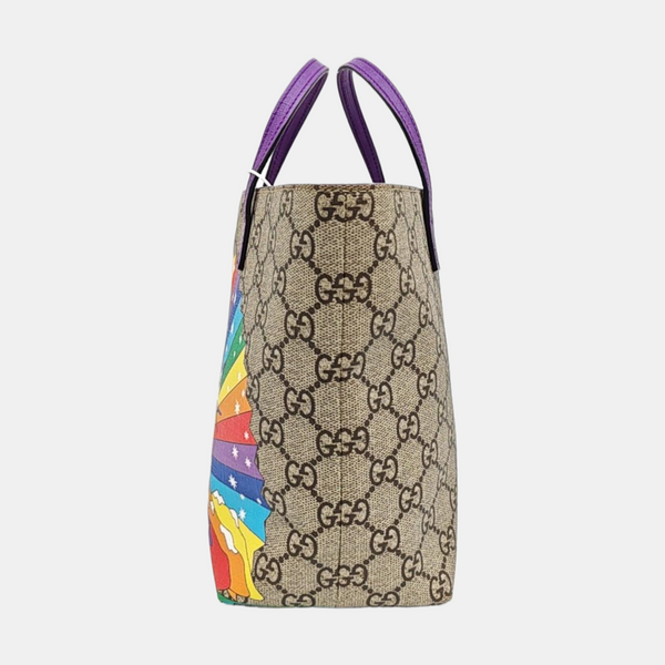 Monogram Coated Canvas Tote Bag Beige