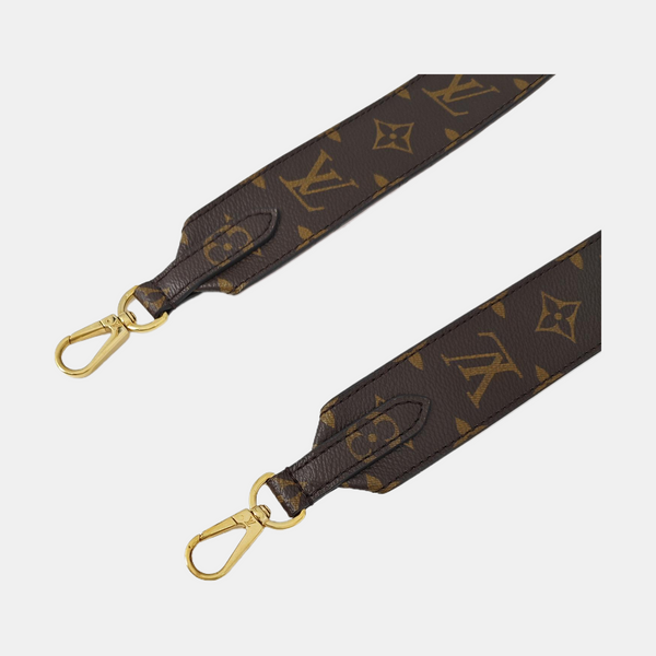 Monogram Coated Canvas Bag Strap Brown
