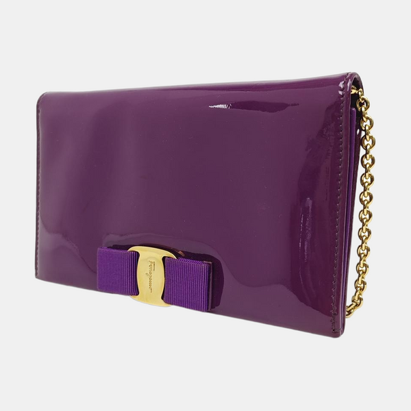 Calfskin Shoulder Bag Purple