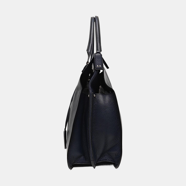 Calfskin Top Handle Bag Blue