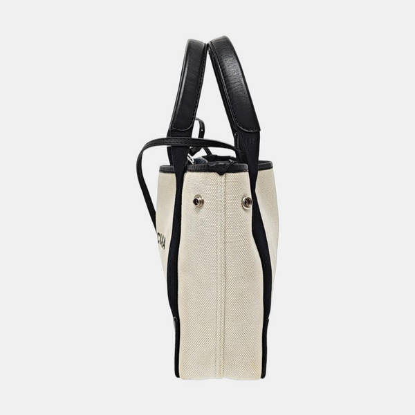 Navy Mini Canvas White