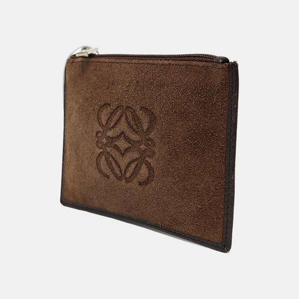 Suede Coin Purse Brown