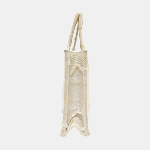Authenticated pre-owned Book Tote Mini Canvas White - Tote Bag at Looply