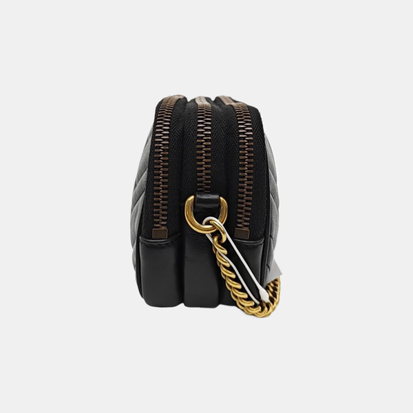 GG Marmont Mini Quilted Calfskin Black