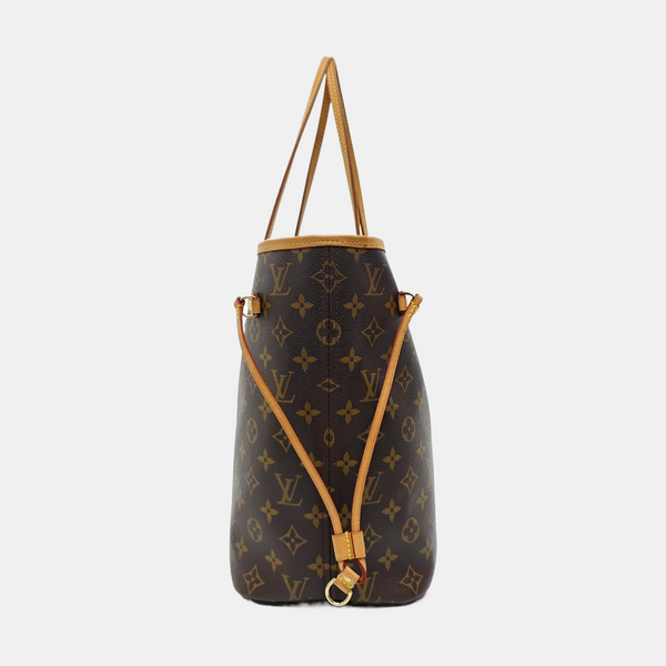 NEVERFULL MM Monogram Coated Canvas Brown