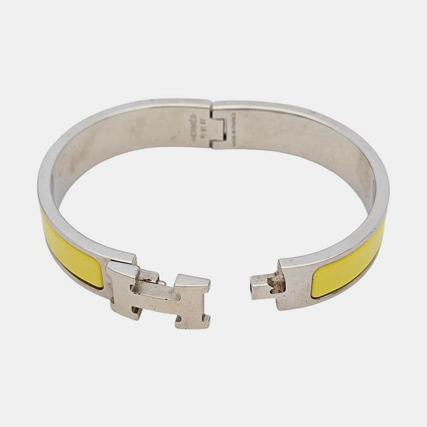 Clic H Metal Silver Bangle