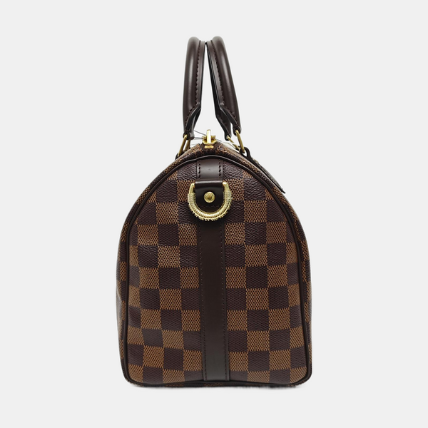 SPEEDY 25 Damier Ebene Coated Canvas Brown