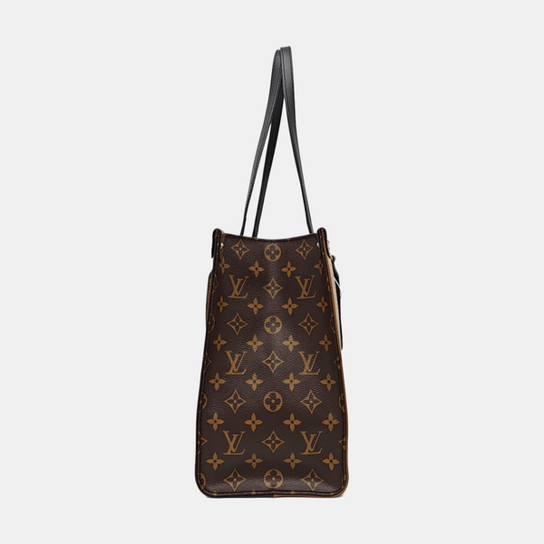 ONTHEGO MM Monogram Coated Canvas Brown