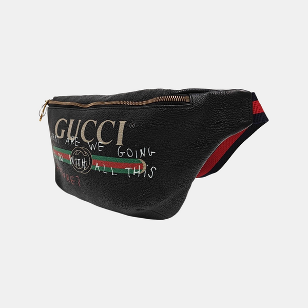 Print Large Calfskin Black