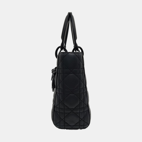 Lady Dior Small Cannage Calfskin Black