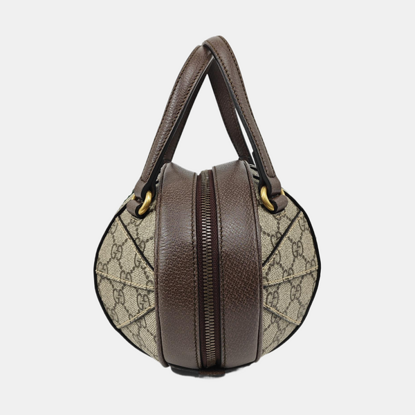 Ophidia Mini Monogram Coated Canvas Beige