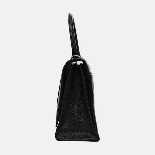 Hourglass Small Calfskin Black