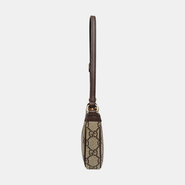 Ophidia Mini Monogram Coated Canvas Beige