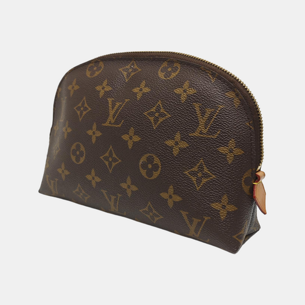 COSMETIC Monogram Coated Canvas Brown